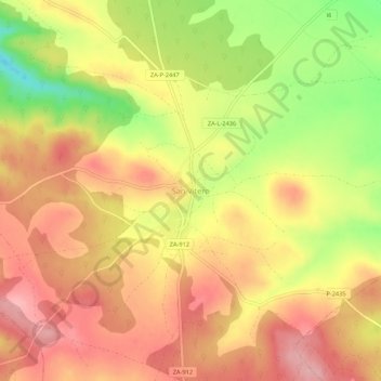 Mappa topografica San Vitero, altitudine, rilievo