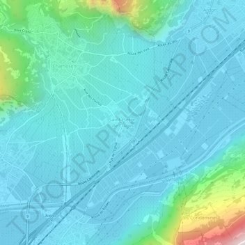 Mappa topografica Saint-Pierre-de-Clages, altitudine, rilievo