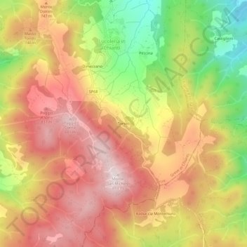 Mappa topografica Torsoli, altitudine, rilievo