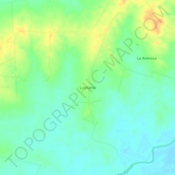 Mappa topografica Lusitania, altitudine, rilievo