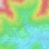 Mappa topografica Cascata Gorg d'Abiss, altitudine, rilievo