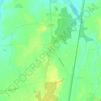 Mappa topografica La Commodité, altitudine, rilievo