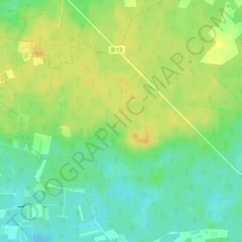 Mappa topografica La Racine, altitudine, rilievo
