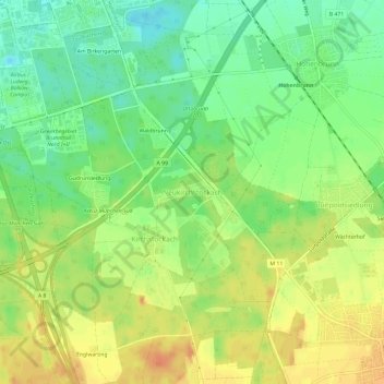Mappa topografica Neukirchstockach, altitudine, rilievo