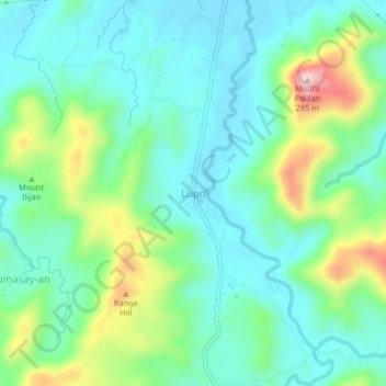 Mappa topografica Lupo, altitudine, rilievo