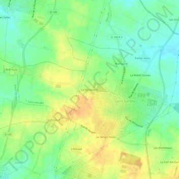 Mappa topografica La Ribotelière, altitudine, rilievo