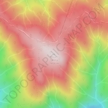 Mappa topografica Mount Selma, altitudine, rilievo
