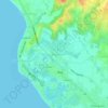 Mappa topografica Dirita-Baloguen, altitudine, rilievo