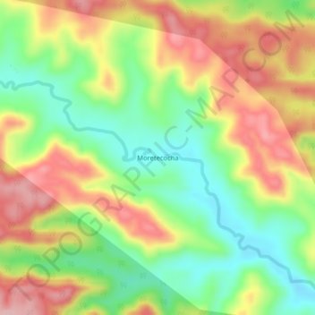 Mappa topografica Moretecocha, altitudine, rilievo