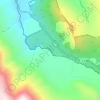Mappa topografica Siete Tazas, altitudine, rilievo