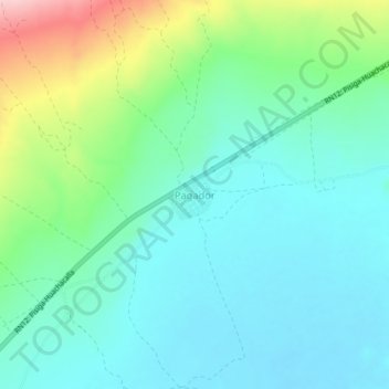 Mappa topografica Pagador, altitudine, rilievo