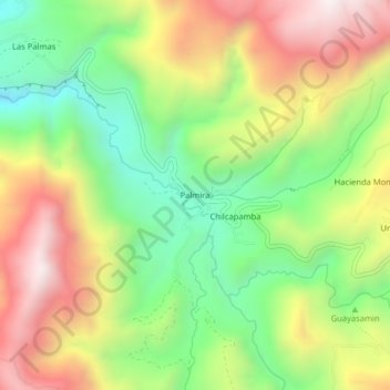 Mappa topografica Palmira, altitudine, rilievo