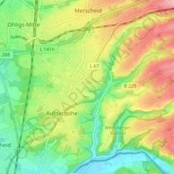 Mappa topografica Steinendorf, altitudine, rilievo