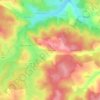 Mappa topografica Chaudeyraguet, altitudine, rilievo