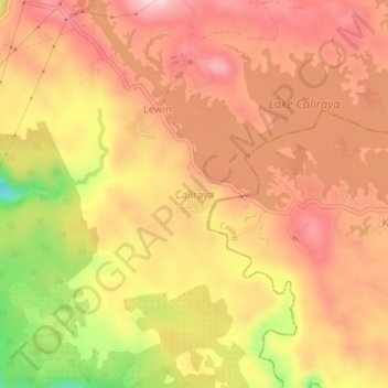 Mappa topografica Caliraya, altitudine, rilievo