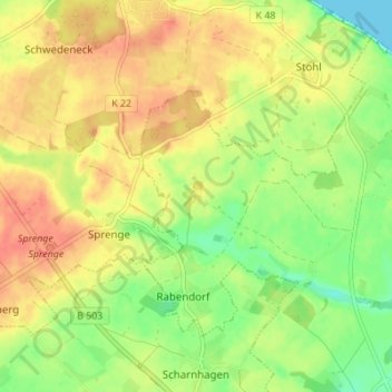 Mappa topografica Neu-Bülk, altitudine, rilievo