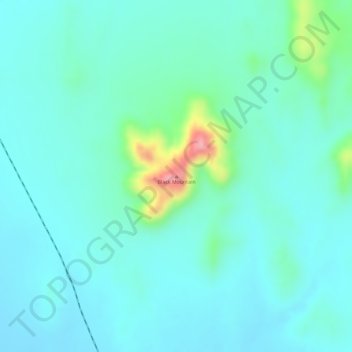 Mappa topografica Black Mountain, altitudine, rilievo