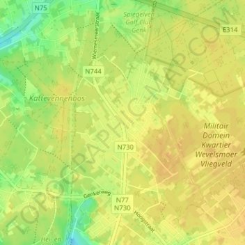 Mappa topografica Wiemesmeer, altitudine, rilievo