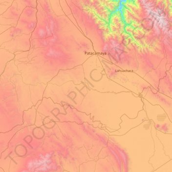 Mappa topografica Provincia Aroma, altitudine, rilievo
