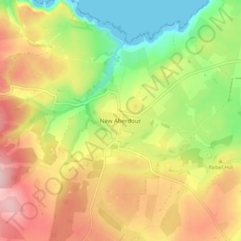 Mappa topografica New Aberdour, altitudine, rilievo