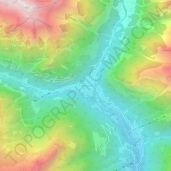 Mappa topografica Sonogno, altitudine, rilievo