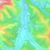 Mappa topografica Vic d'Oust, altitudine, rilievo