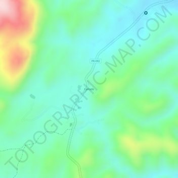 Mappa topografica Cerrado, altitudine, rilievo