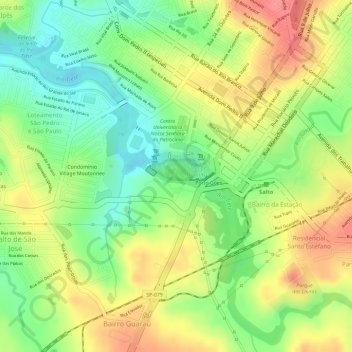 Mappa topografica Mirante da Floresta, altitudine, rilievo