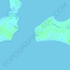 Mappa topografica Breton Beach, altitudine, rilievo
