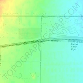 Mappa topografica Heaton, altitudine, rilievo