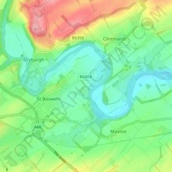 Mappa topografica Fens, altitudine, rilievo