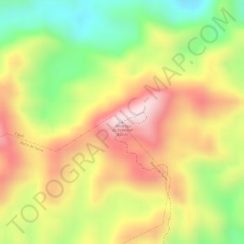 Mappa topografica Mirante da Embratel, altitudine, rilievo