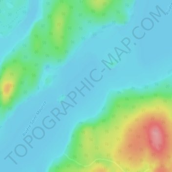 Mappa topografica Réservoir Blanc, altitudine, rilievo