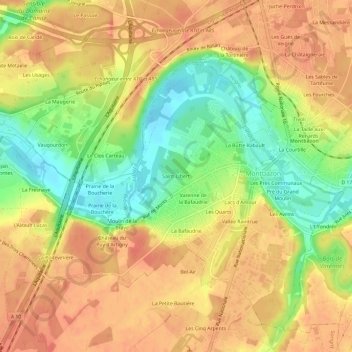 Mappa topografica Saint-Libert, altitudine, rilievo