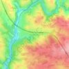 Mappa topografica Le Moulin d'Anglard, altitudine, rilievo