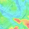 Mappa topografica Saint-Cybard, altitudine, rilievo
