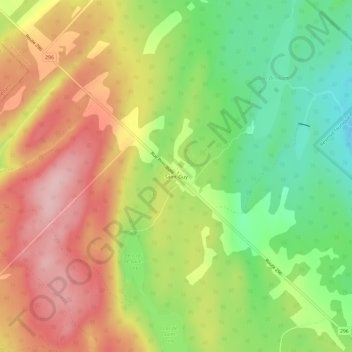 Mappa topografica Saint-Guy, altitudine, rilievo