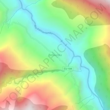 Mappa topografica Bellavista, altitudine, rilievo