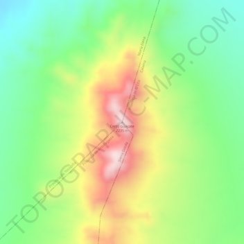 Mappa topografica Cerro Guacate, altitudine, rilievo