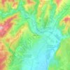 Mappa topografica Aubenas, altitudine, rilievo