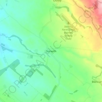 Mappa topografica Skirwith, altitudine, rilievo