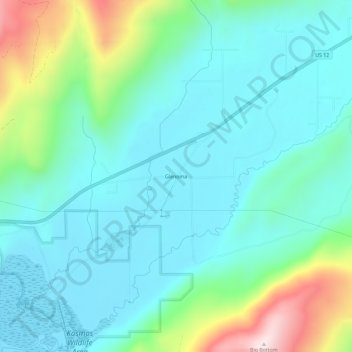 Mappa topografica Glenoma, altitudine, rilievo