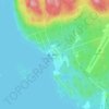 Mappa topografica Atlin, altitudine, rilievo