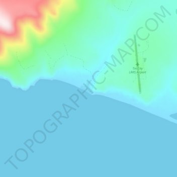 Mappa topografica Tin City, altitudine, rilievo
