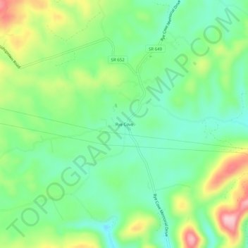 Mappa topografica Rye Cove, altitudine, rilievo