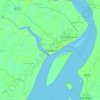 Mappa topografica Haldia, altitudine, rilievo