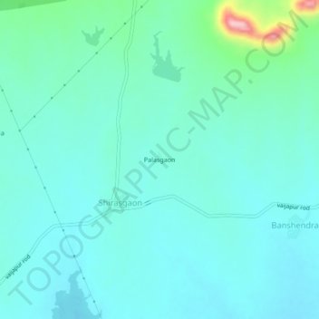 Mappa topografica Palasgaon, altitudine, rilievo
