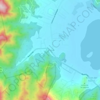 Mappa topografica Rangue, altitudine, rilievo