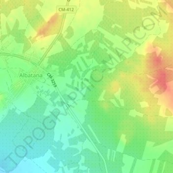 Mappa topografica Royo, altitudine, rilievo