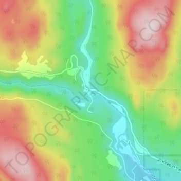 Mappa topografica Faulder, altitudine, rilievo